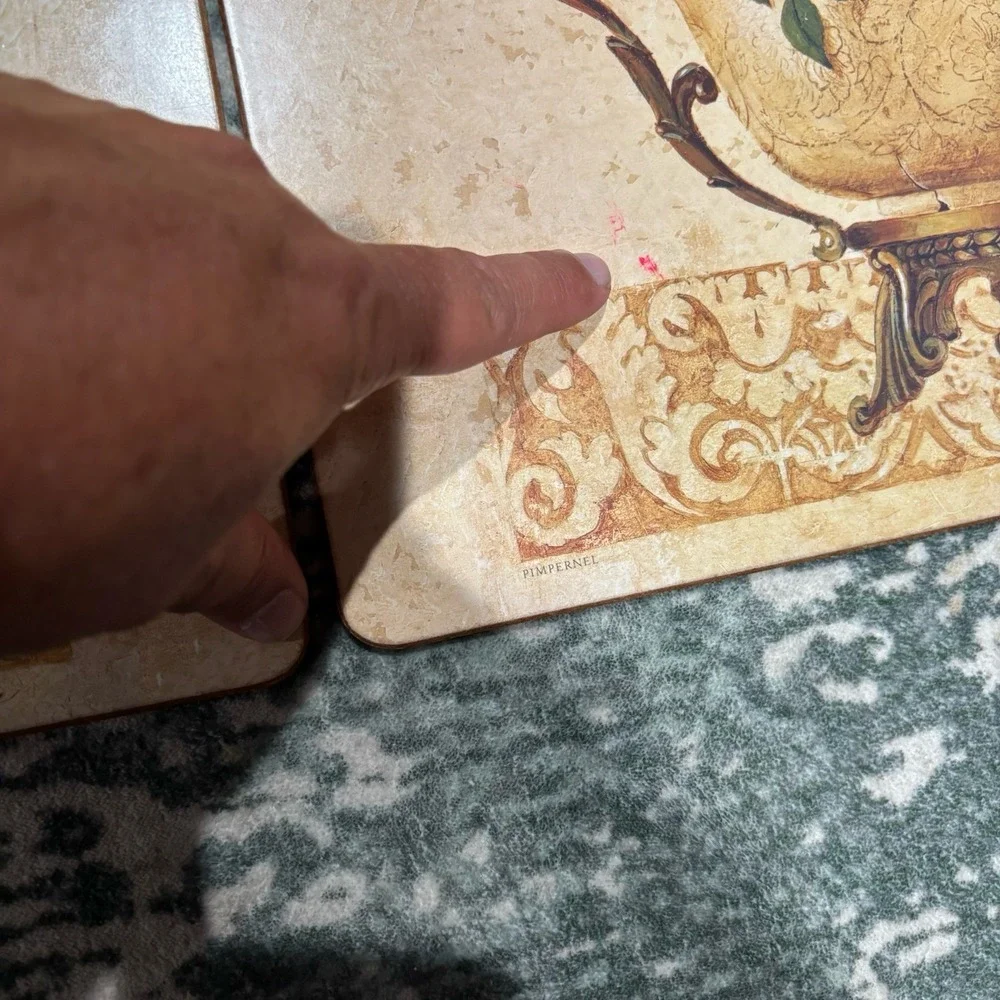 vintage Pimpernel cork-backed table mat 